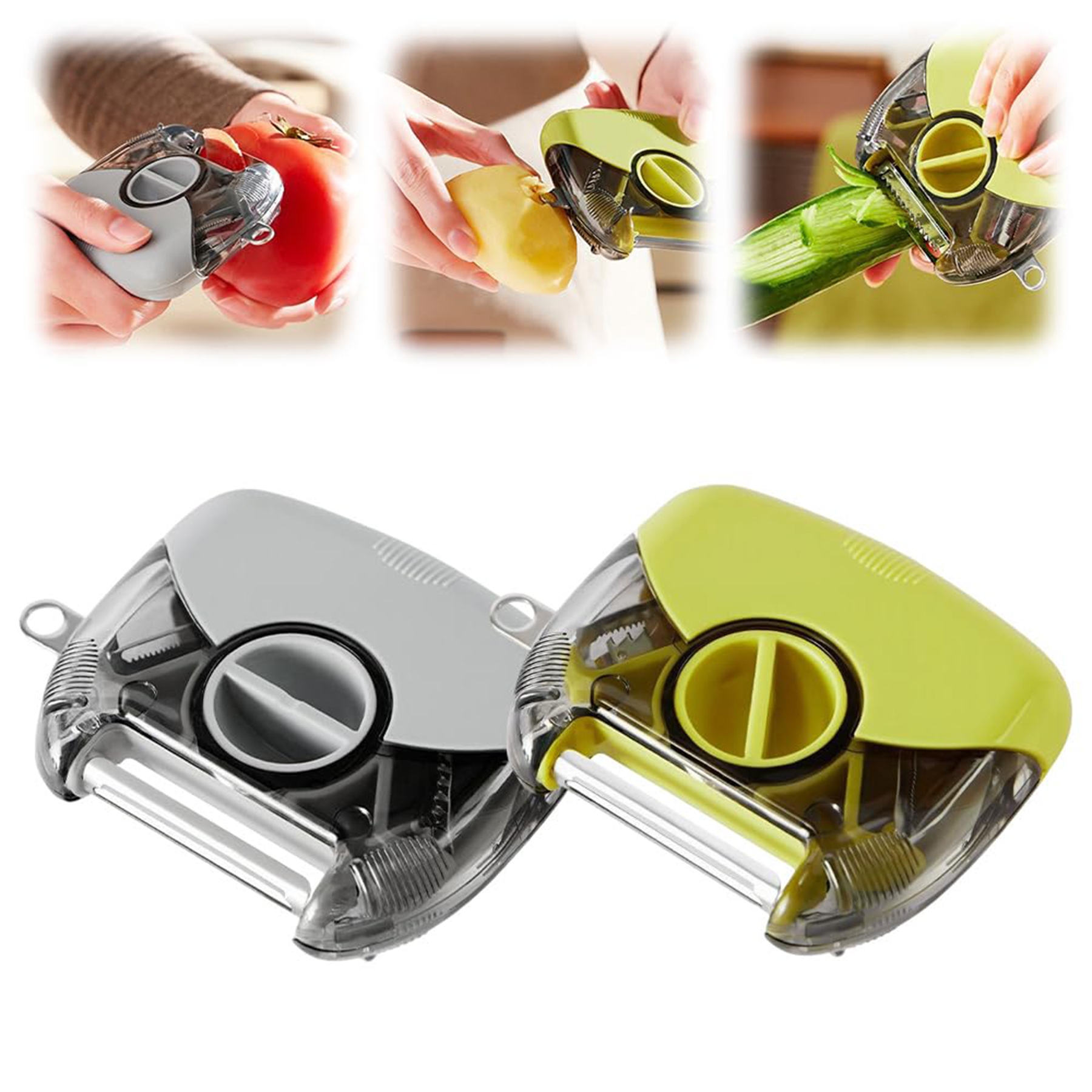 3-in-1 Mini Stainless Steel Vegetable and Fruit Peeler 2