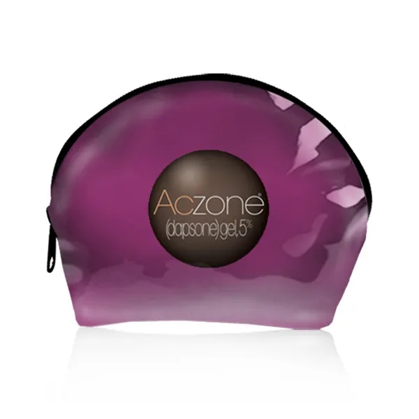 Half Moon Cosmetic Bag with Clear Vinyl Overlay 7