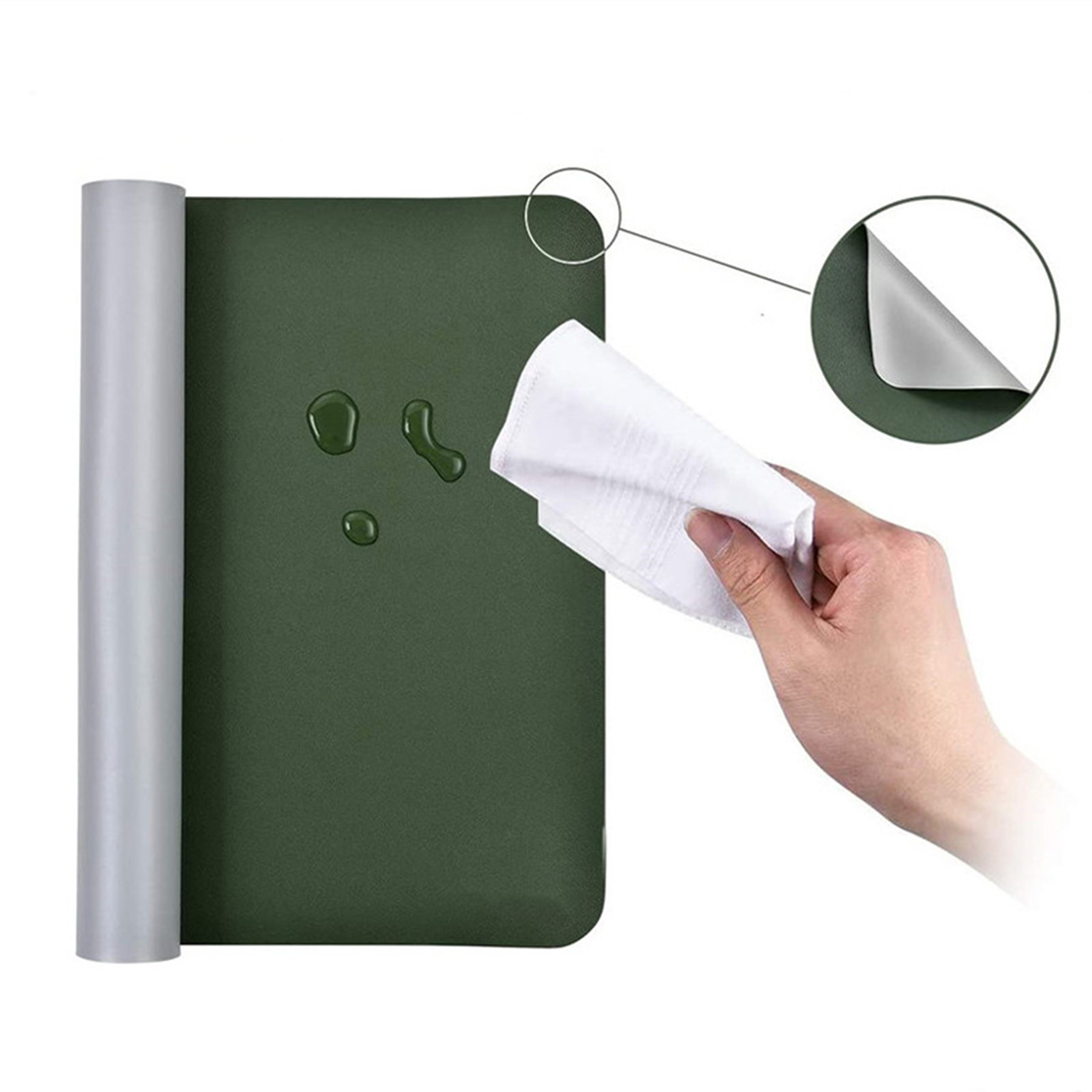 Double-Sided Leather Desk Mouse Pad 3