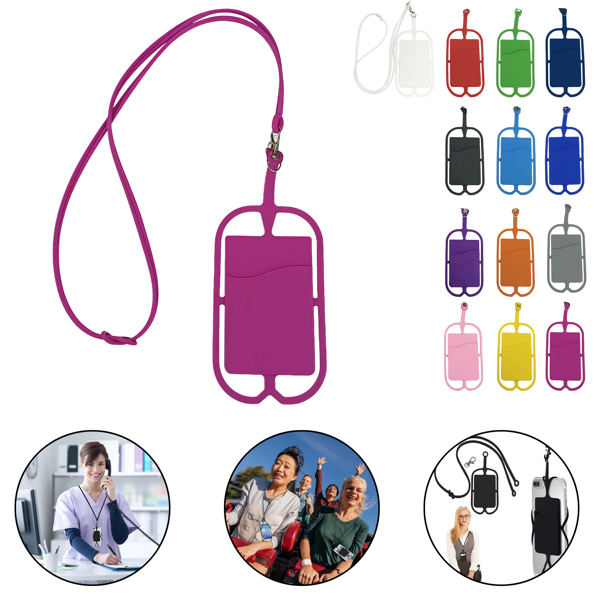 Silicone Lanyard for Phone, Neck Strap 4