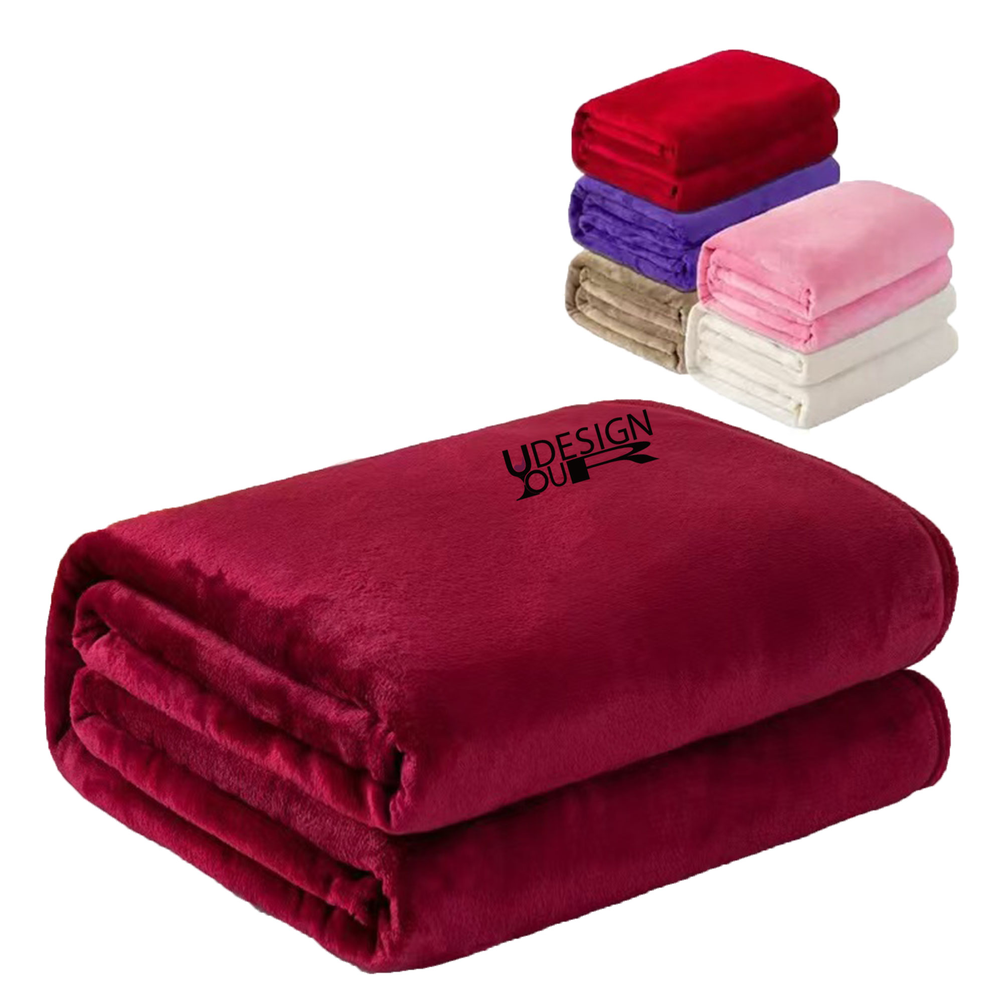 Plain 200GSM Fleece Blanket Couch Cover 1