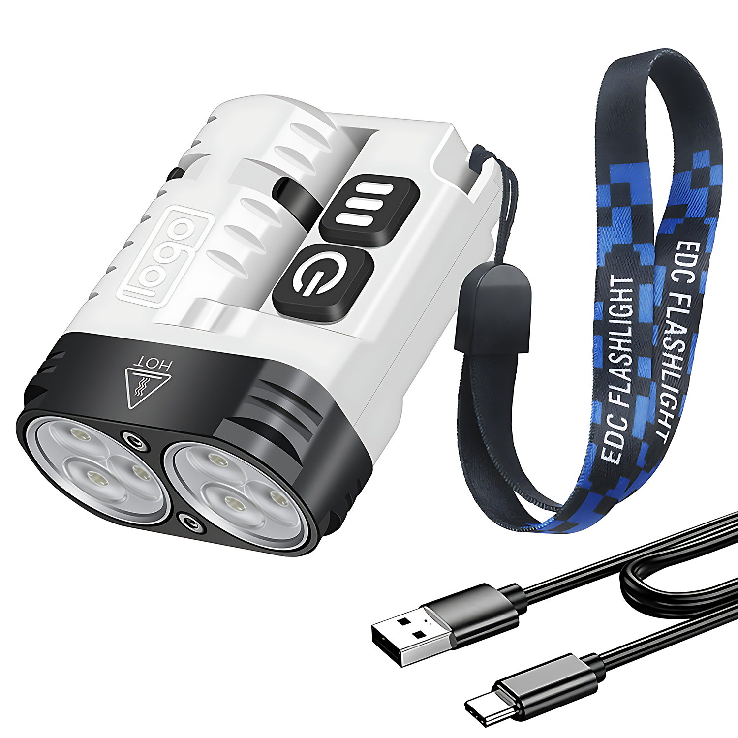 Outdoor Waterproof Aluminum Alloy Flashlight with Clip 5