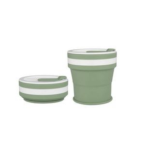 100ml Silicone Collapsible Cup With Clear Lid And Handle 16