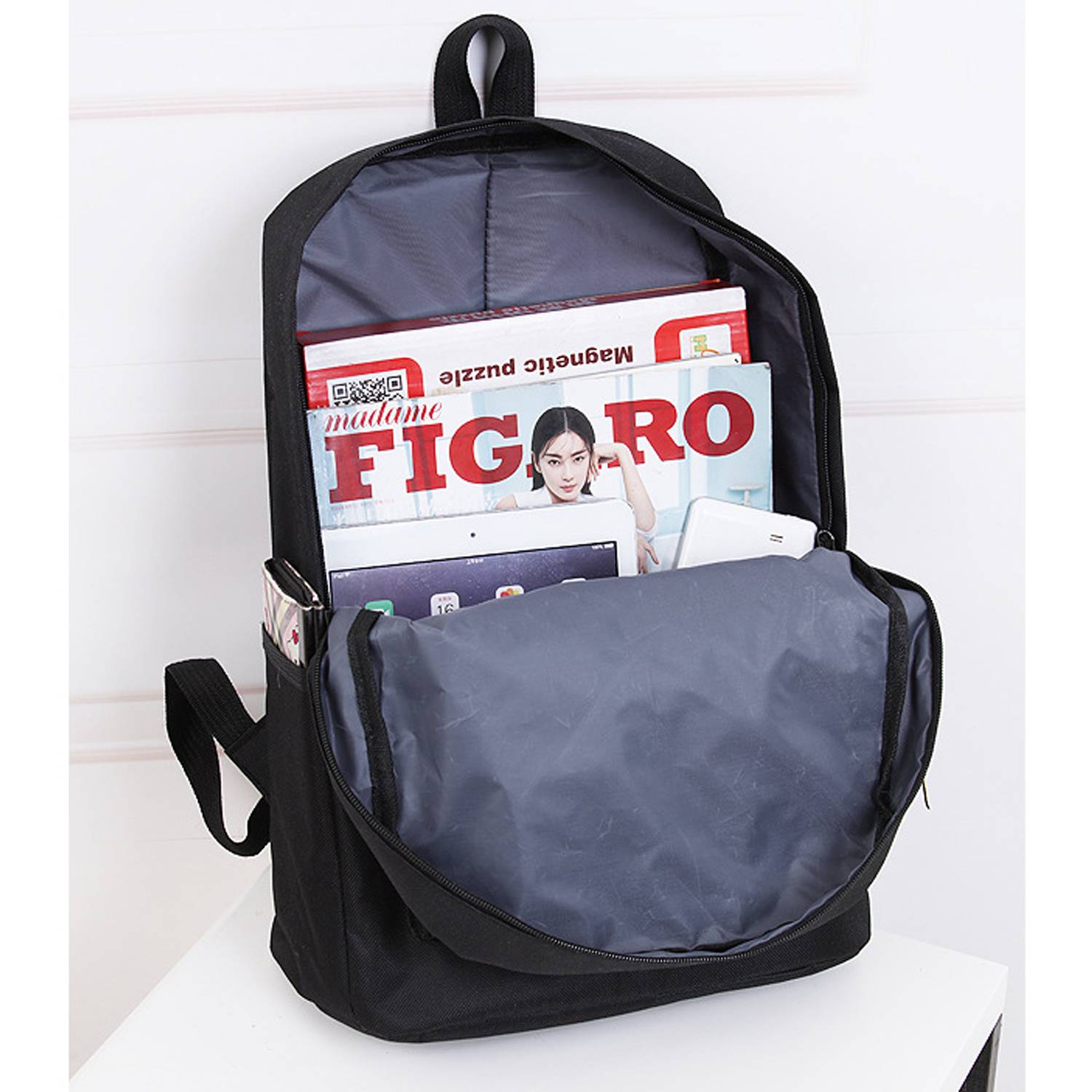 Solid Color Business Boys And Girls Student Backpack 4