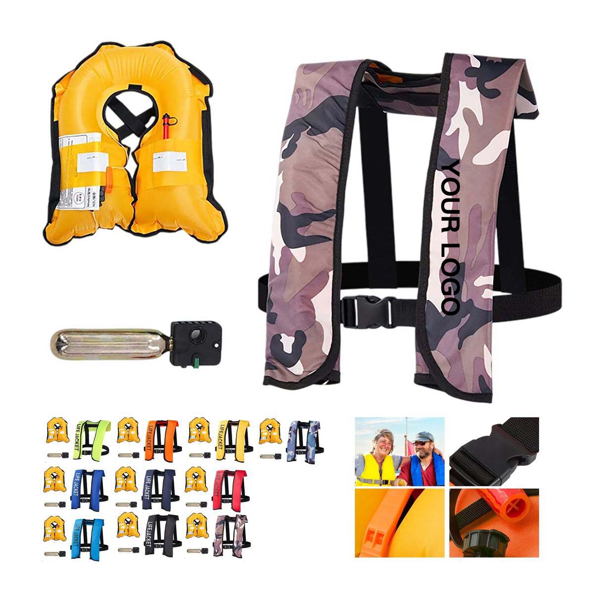 Inflatable CCS Life Jacket with CO2 Cylinder Support 3