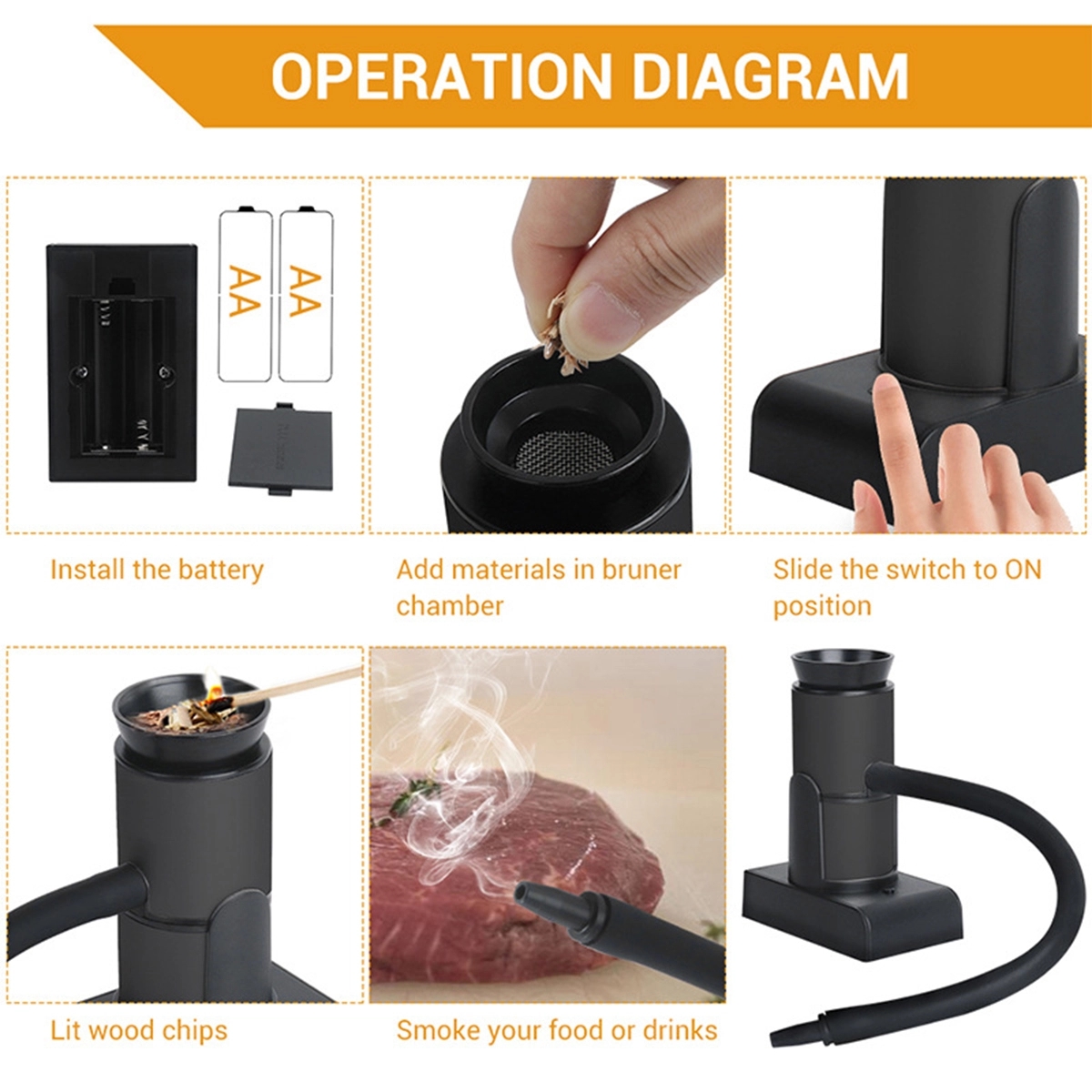 Handheld Food Kitchen Smoker Gun 3