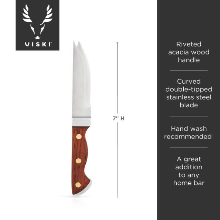 Viski® Acacia Bartender Knife 7