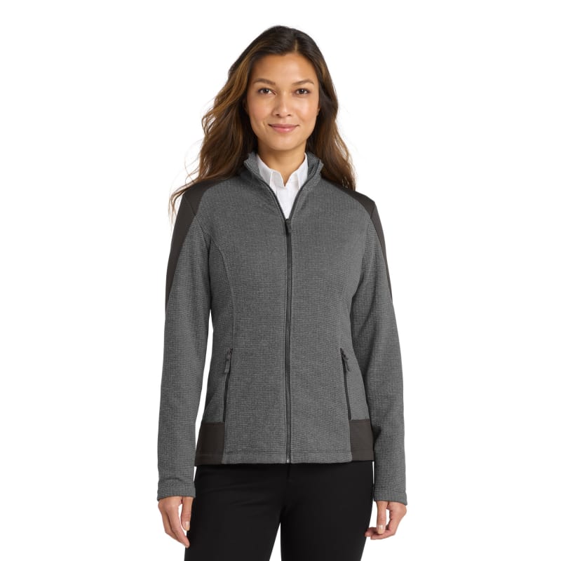 Port Authority Women's Grid Fleece Jacket. 13
