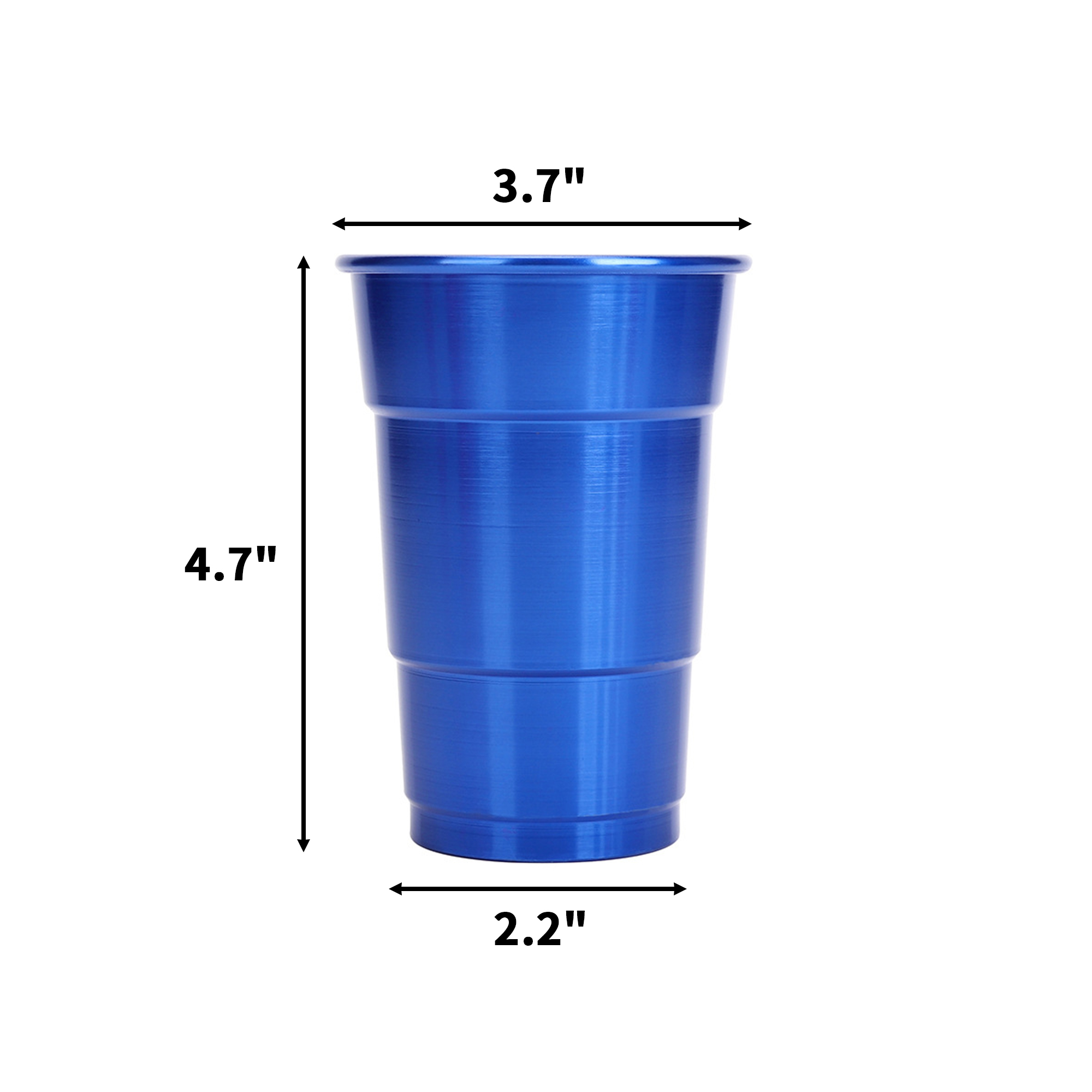 16 Oz Metal Camping Party Cup Stackable 6