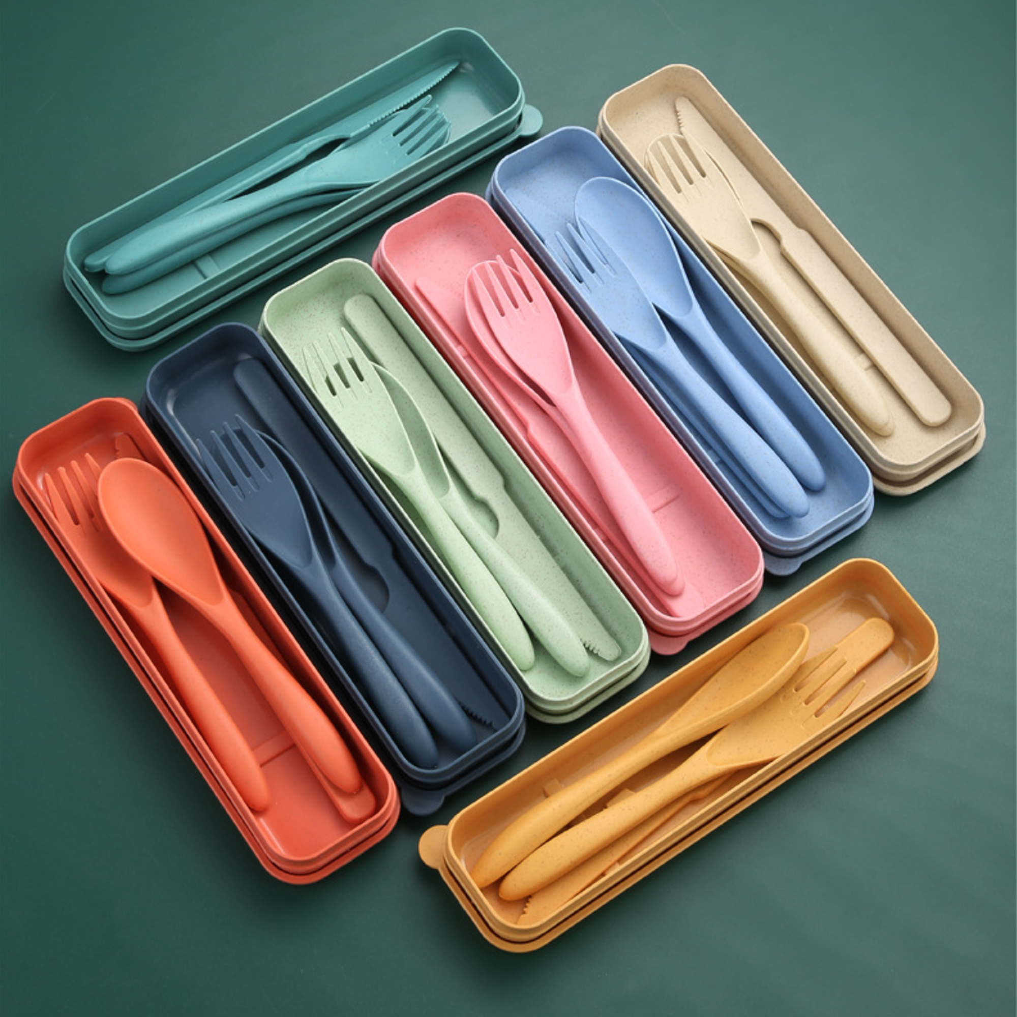 3 in 1 Wheat Straw Cutlery Set 4