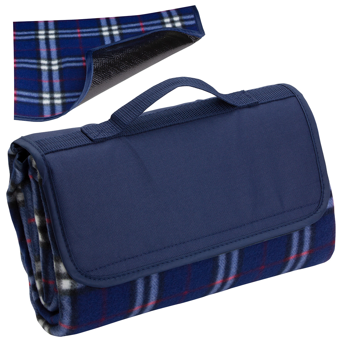 Plaid Barrel Fleece Picnic Blanket 16