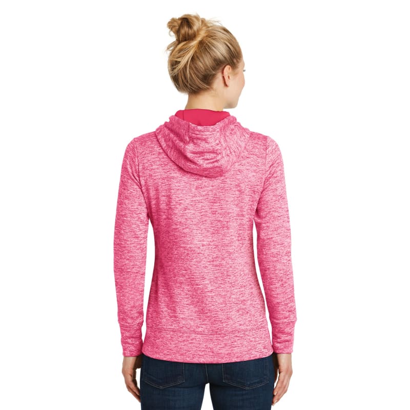 Sport-Tek Women's PosiCharge Electric Heather Fleece Hooded Pullover. 5