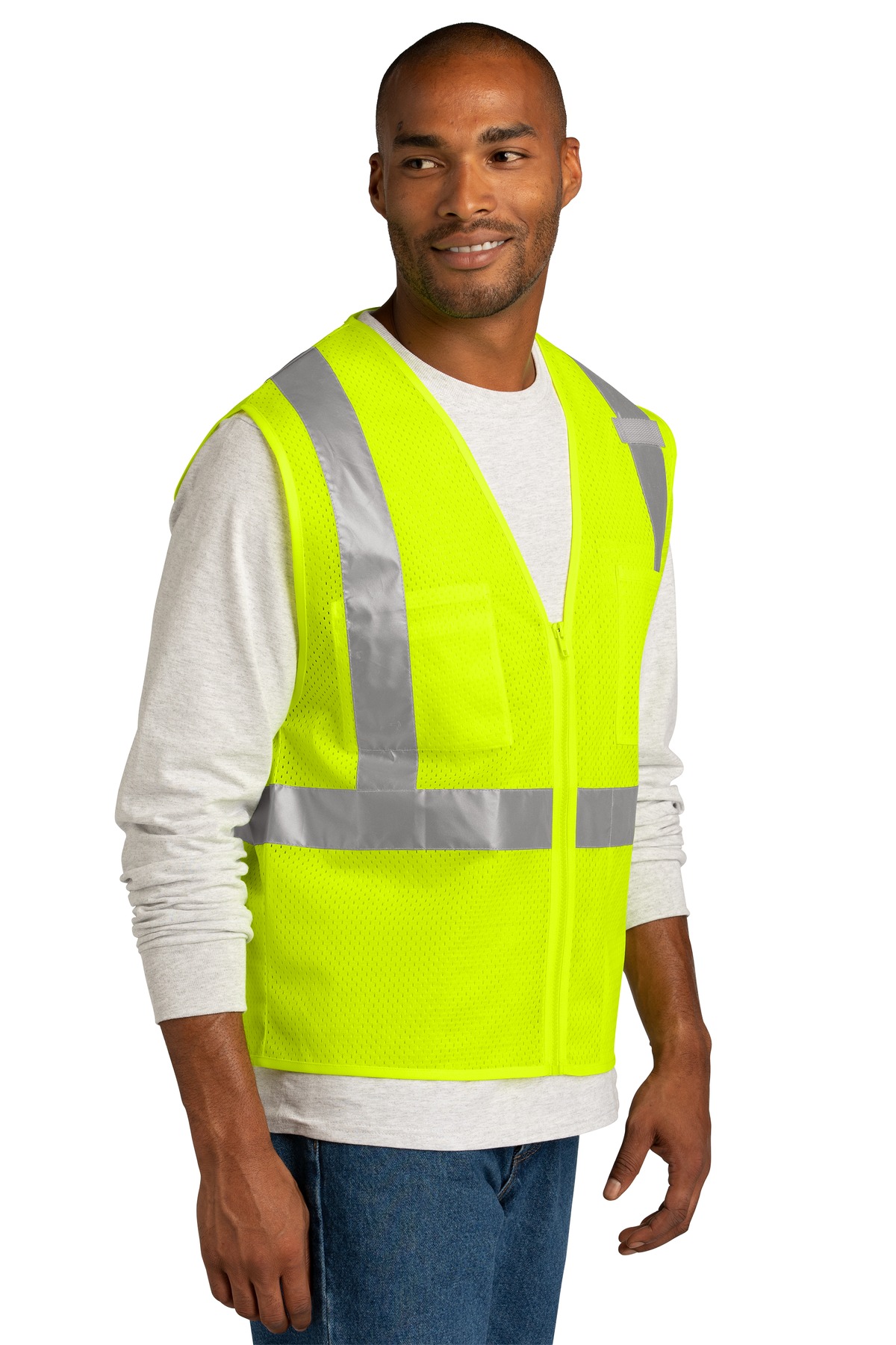 CornerStone ANSI 107 Class 2 Mesh Zippered Vest. CSV102 15