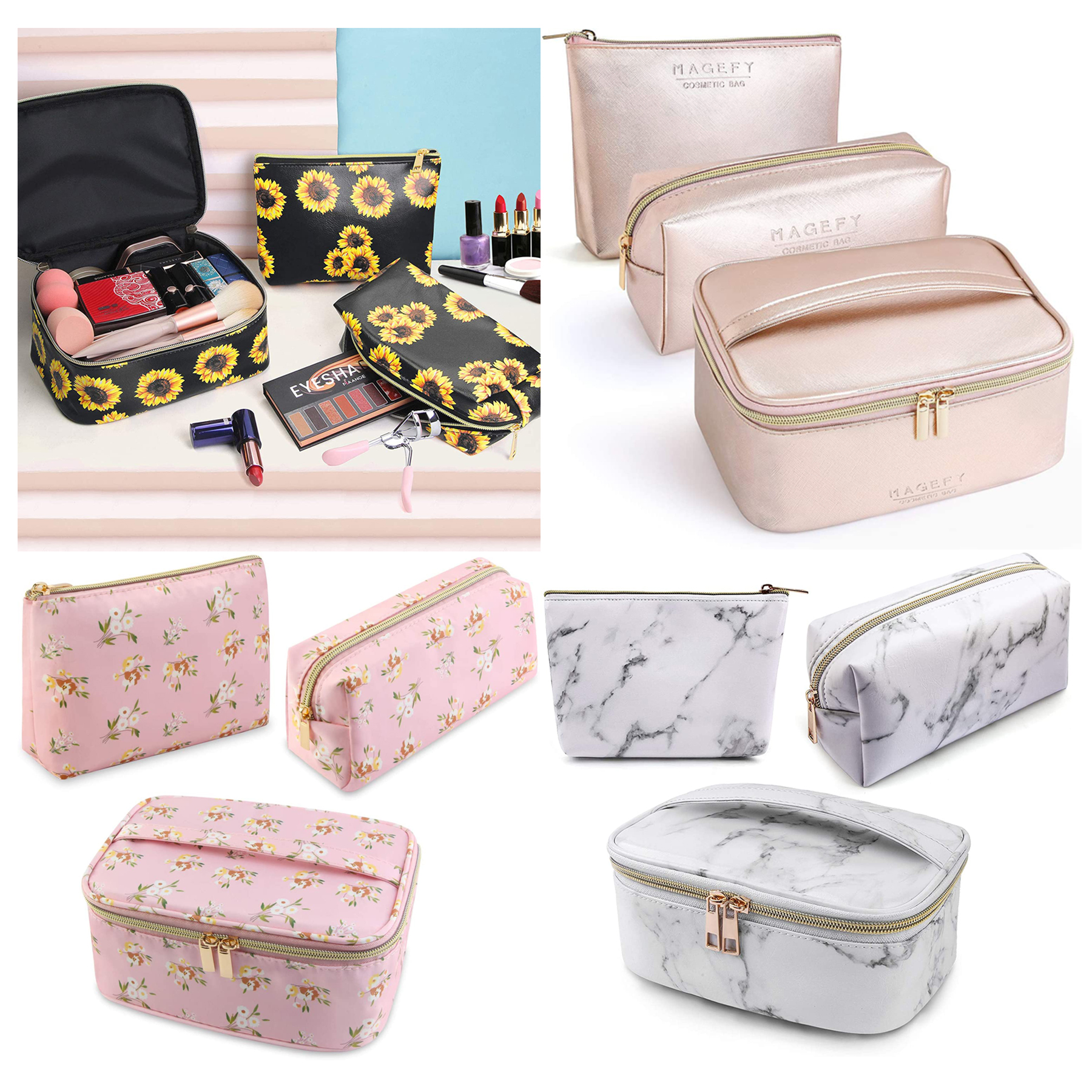 3 PC Makeup Bags Set 2