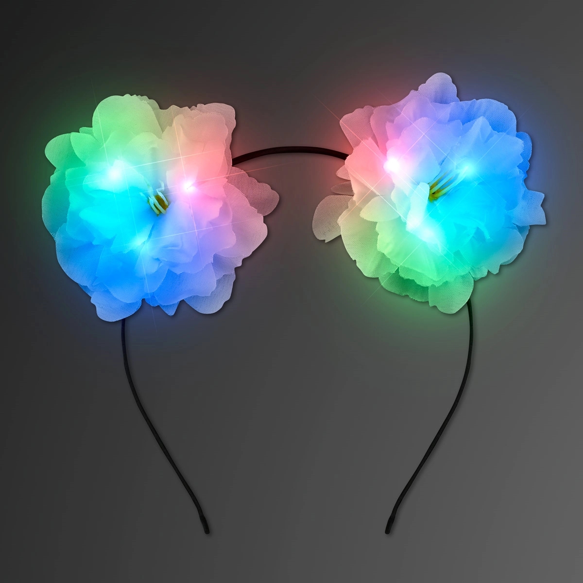 Flower Ears Color Change LED Headband 3