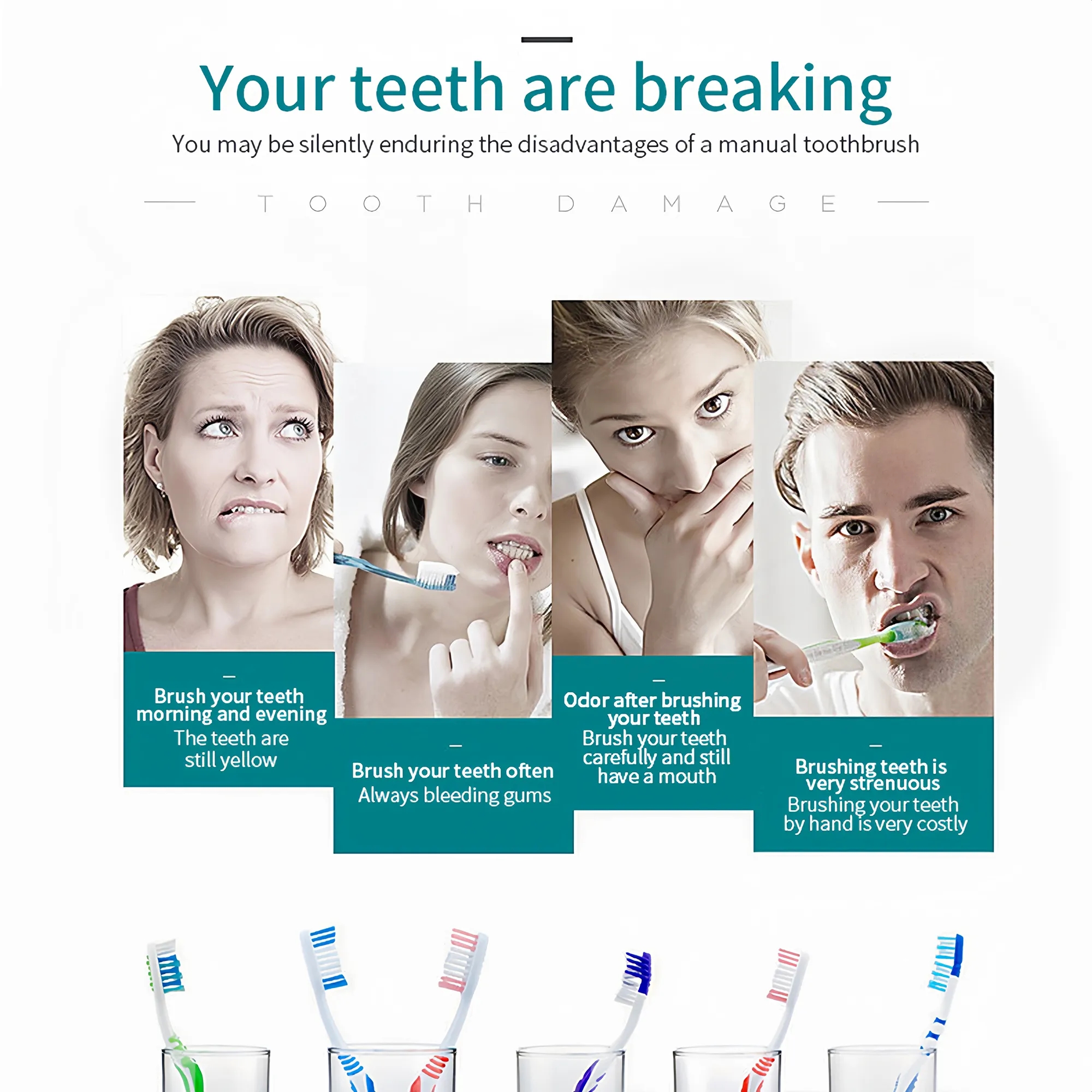 Rechargeable Electric Toothbrush With Replacement Brush Head 4