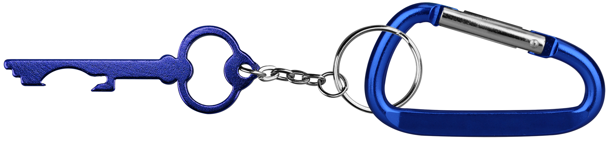 Key Shaped Aluminum Bottle Opener with Key Chain & Carabiner 4