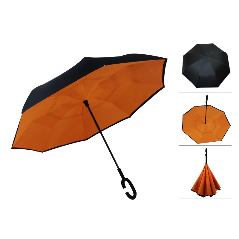 Inverted Reverse Umbrella with C-Shaped Handle 11