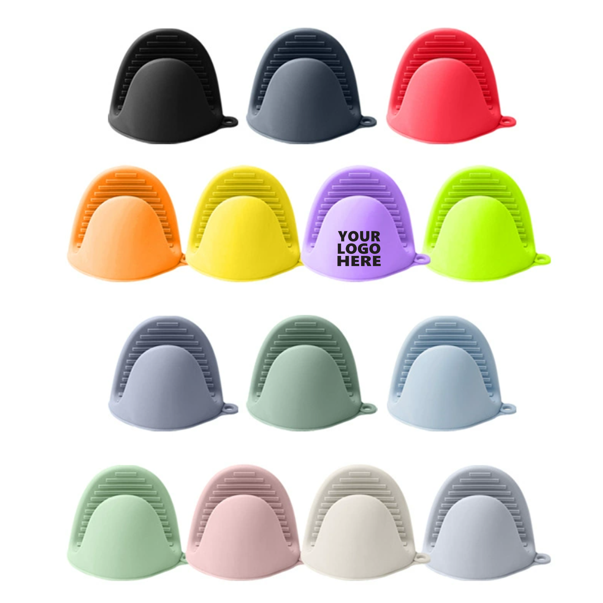 Kitchen Baking Oven Mitts Anti Scald Silicone Glove Clips 2