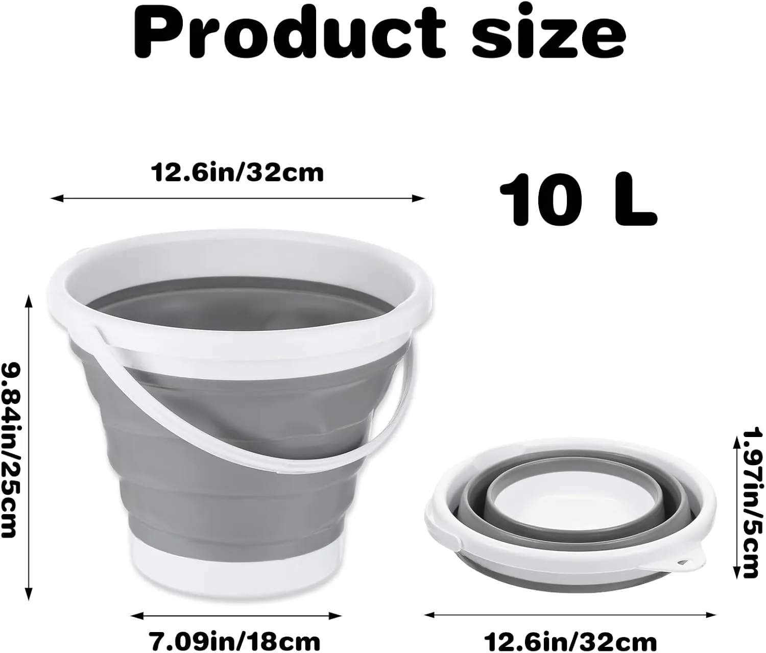 Collapsible Water Bucket Pail 5