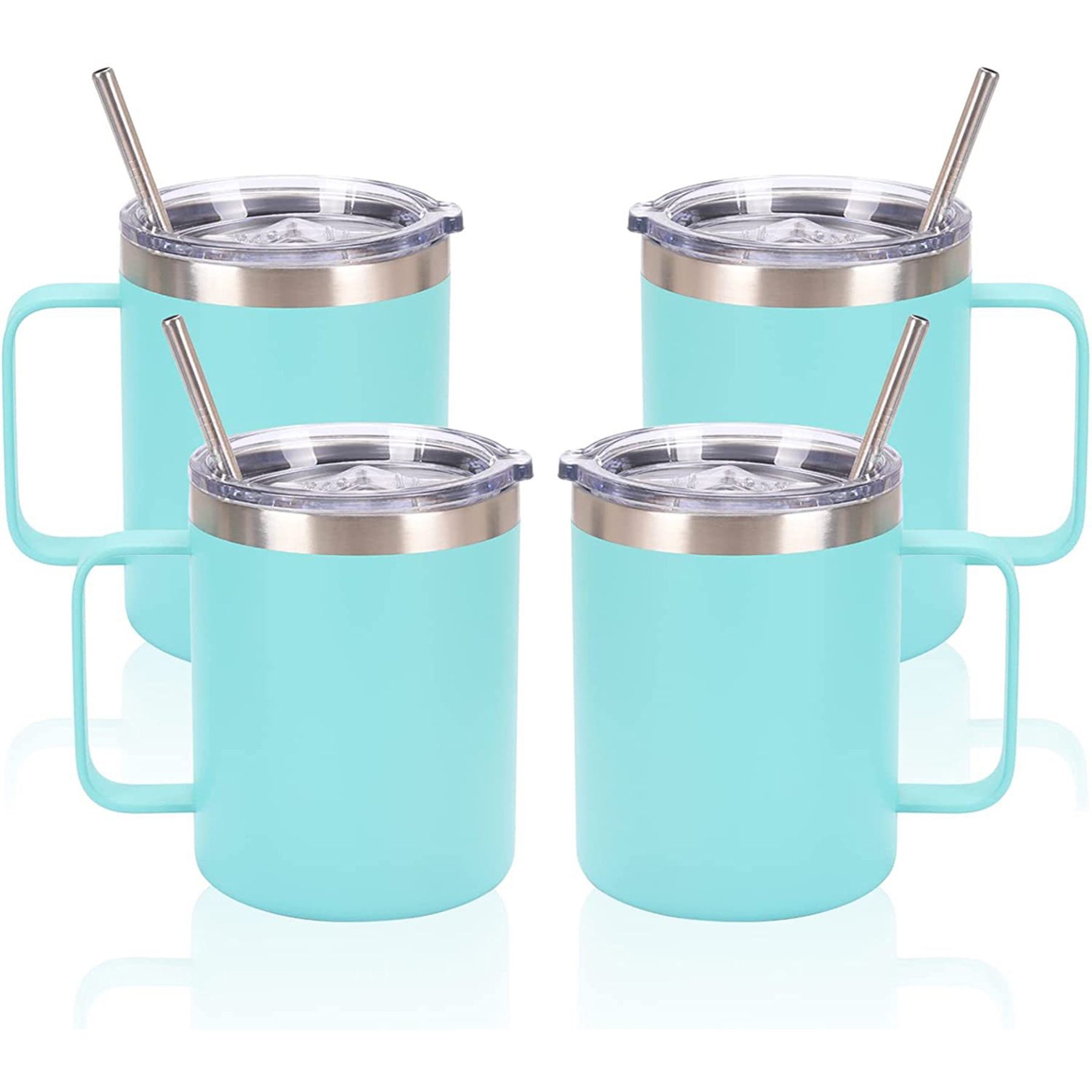 12 oz. Stainless Steel Slim Mug with Handle 5
