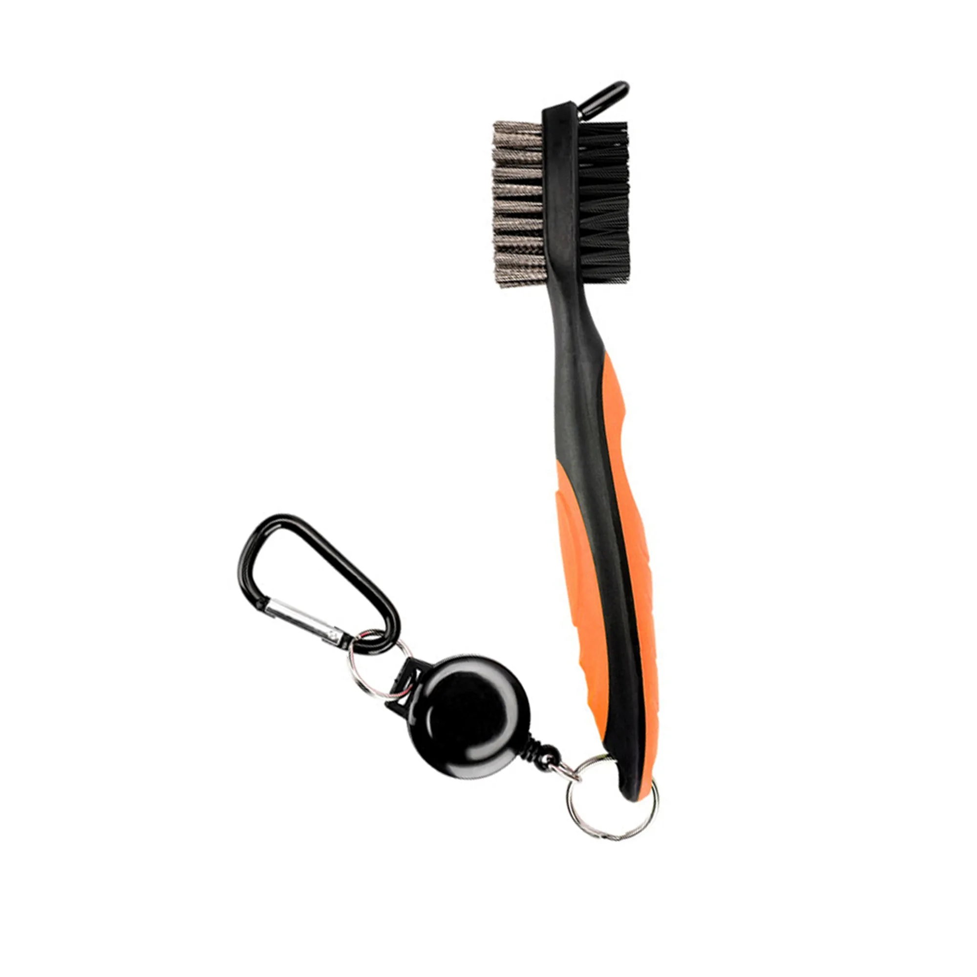 Golf Club Brush W/Retractable Zip-line Carabiner 3