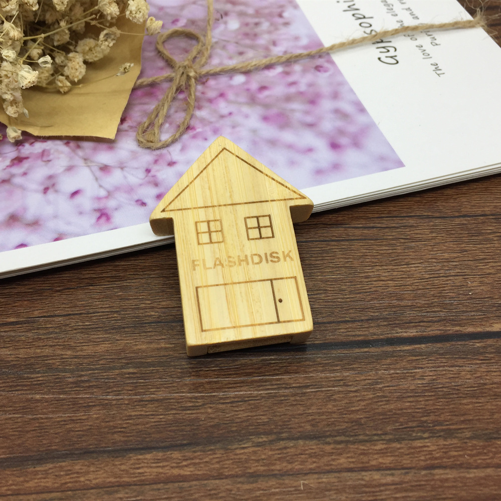 Wooden Mini House USB Flash Disk 7
