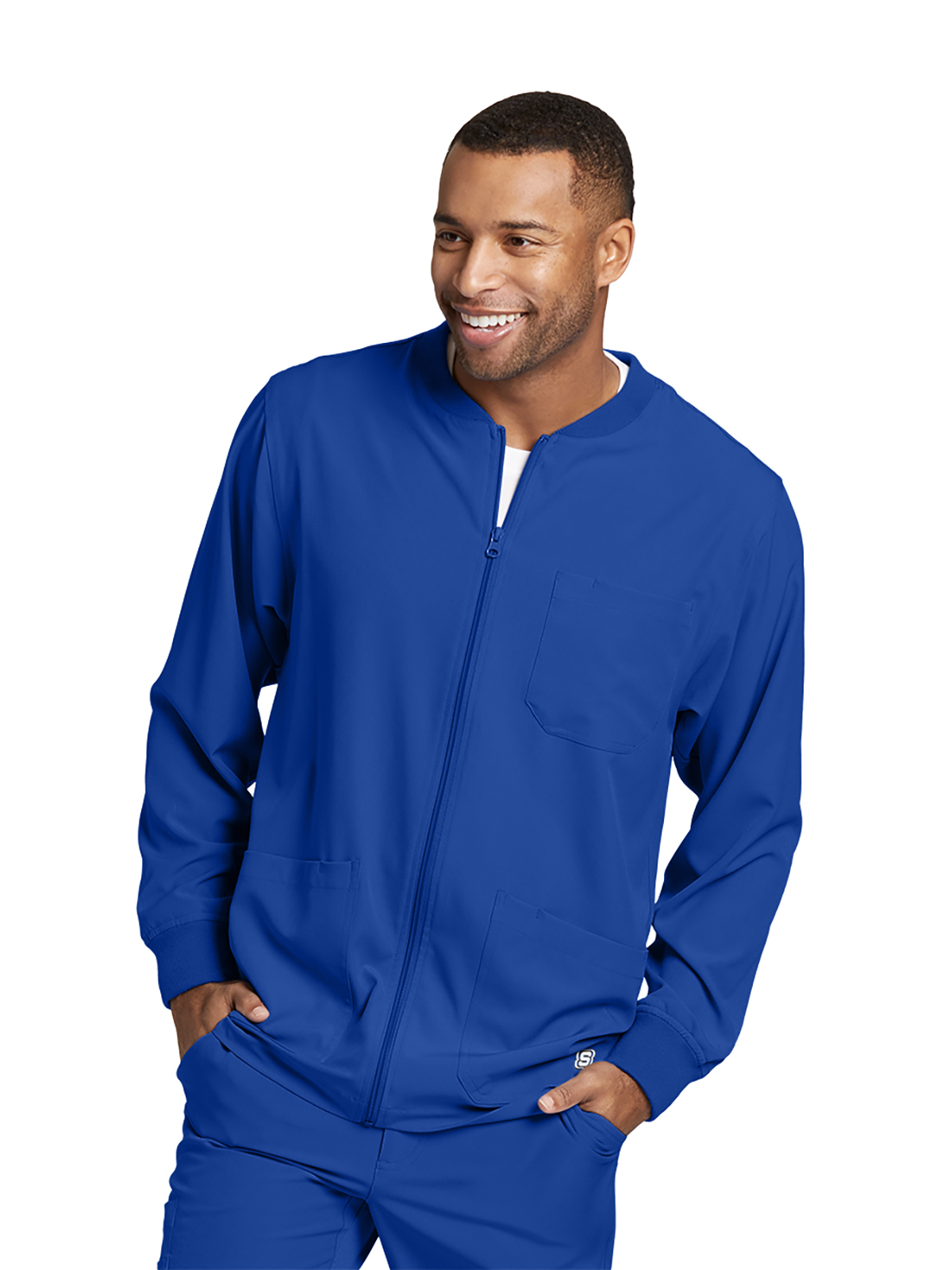 Skechers - Men's Three-Pocket Zip-Up Structure Warm-Up Scrub Jacket 45