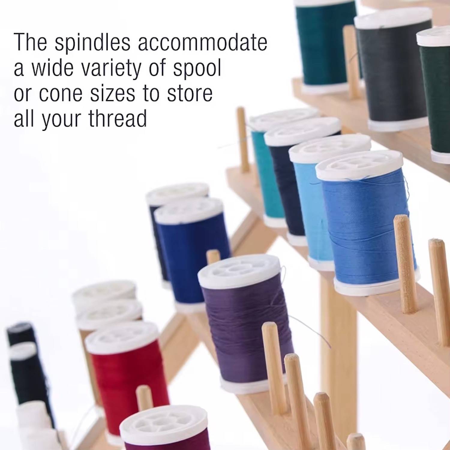 Wooden 120-Spool Sewing and Embroidery Thread Rack 5