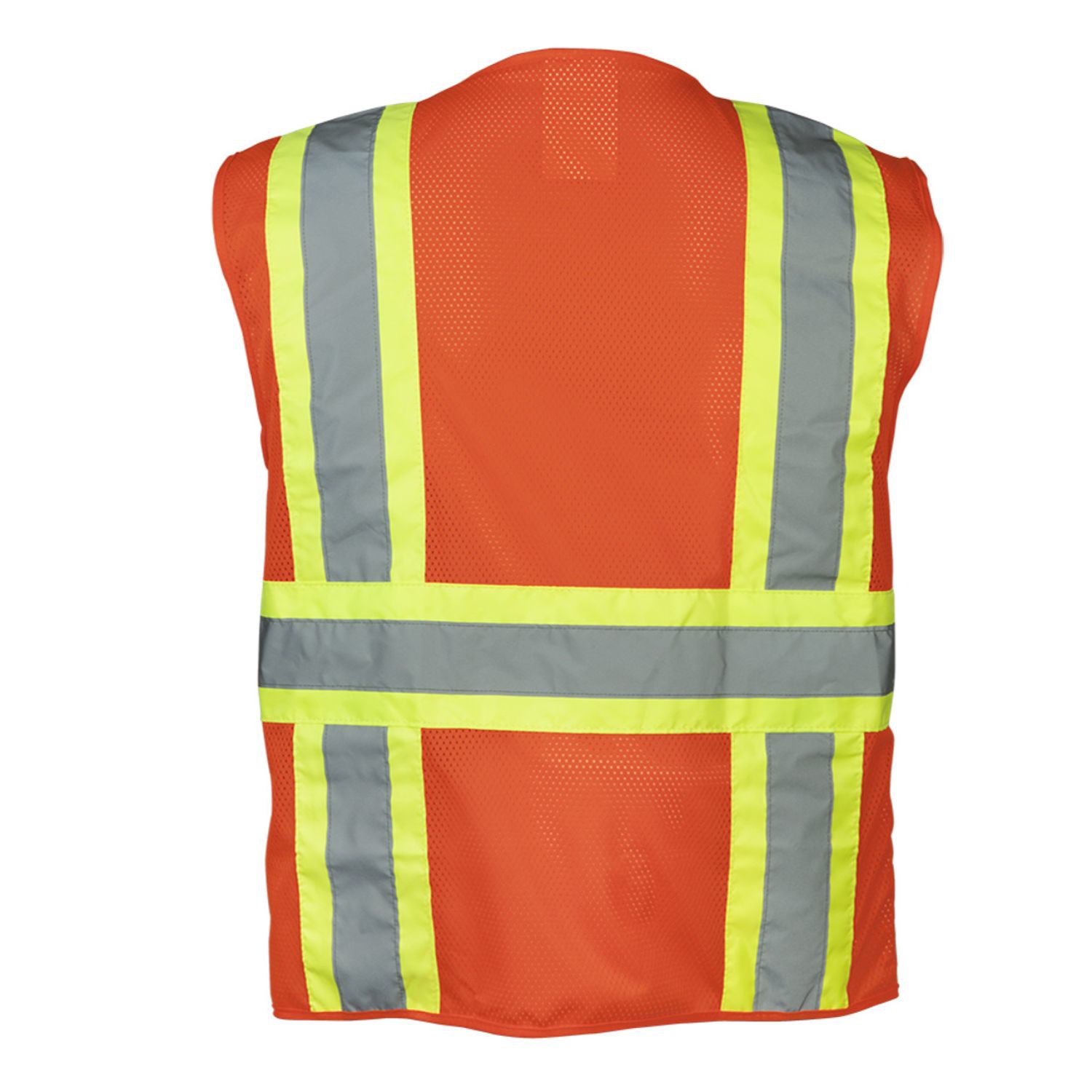 Recycled Class 2 Reflective Safety Zipper Vest with 4 Pockets 5