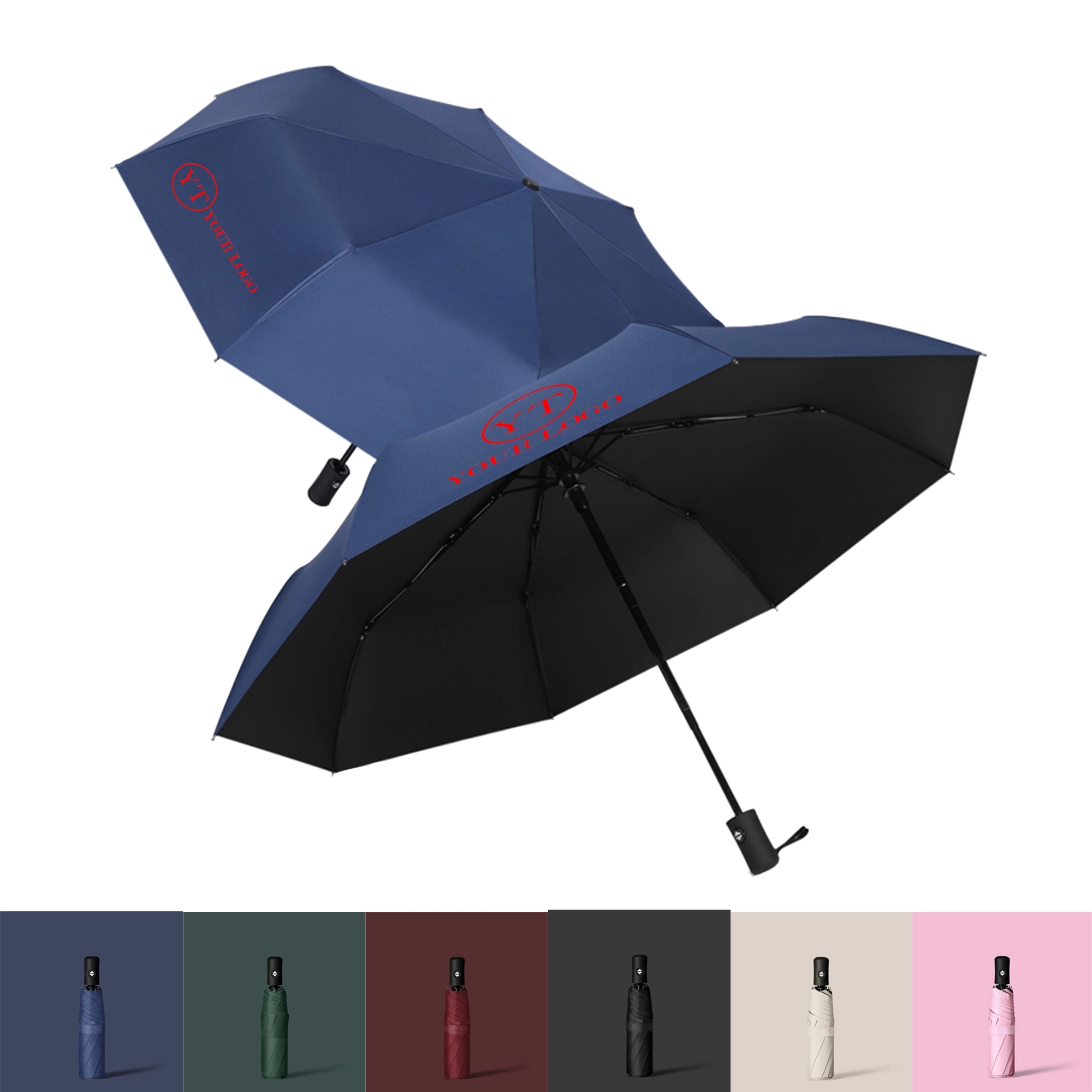 Auto Open Umbrella with Reflective Trim 1