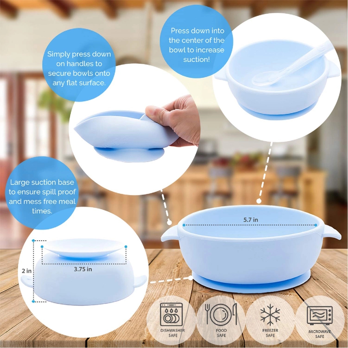 Silicone Baby Bowls with Super Suction 5