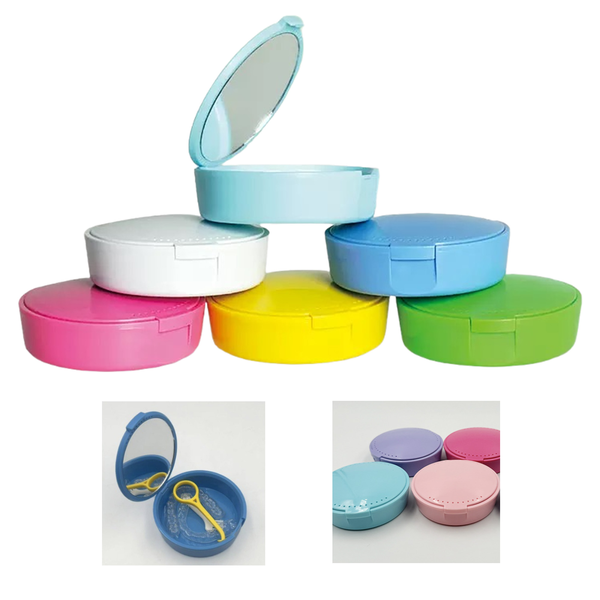 Convenient Round Invisible Braces Storage Case 4