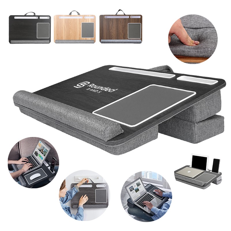 Portable Wooden Laptop Lap Desk With Handle 2
