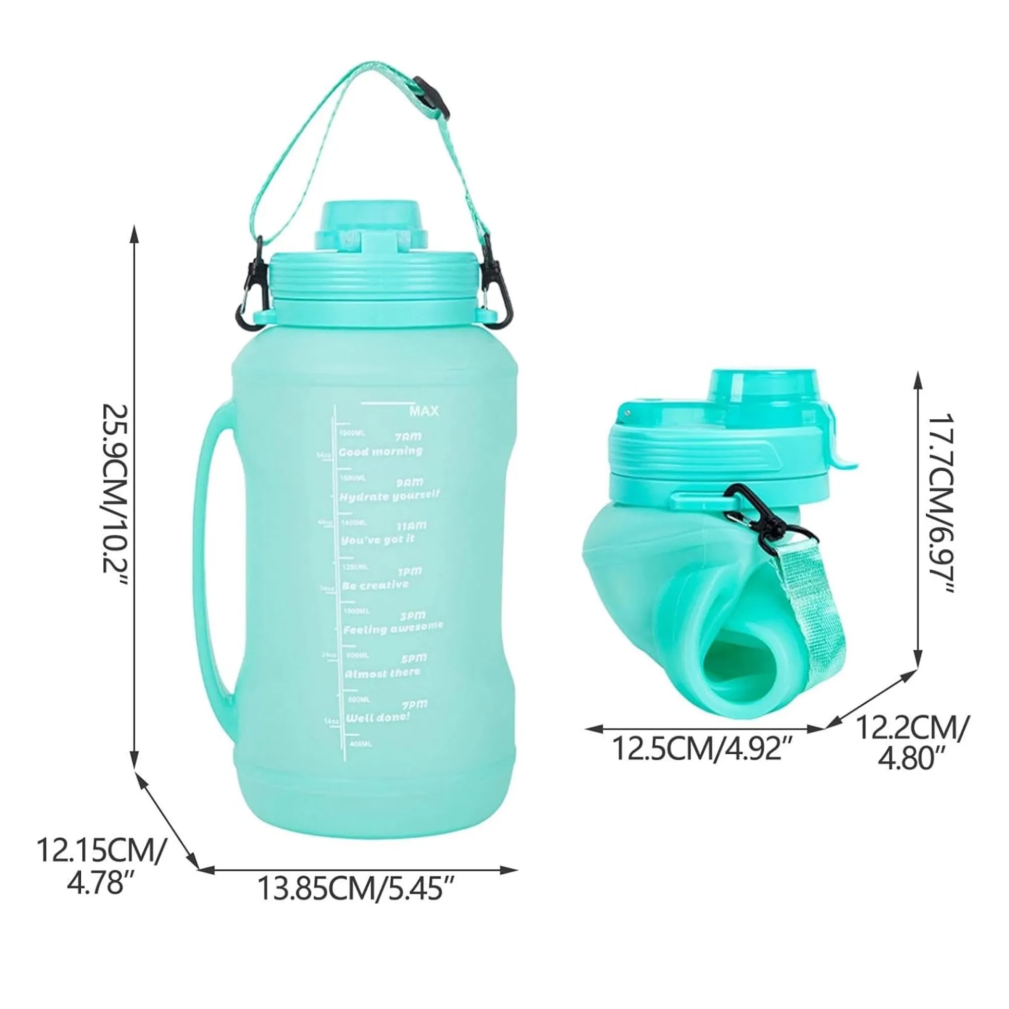 66oz Collapsible Silicone Water Bottle 5