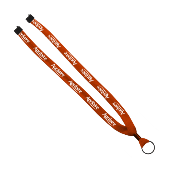 5/8" Polyester Shoelace Lanyard with Metal Crimp & Split-Ring 345