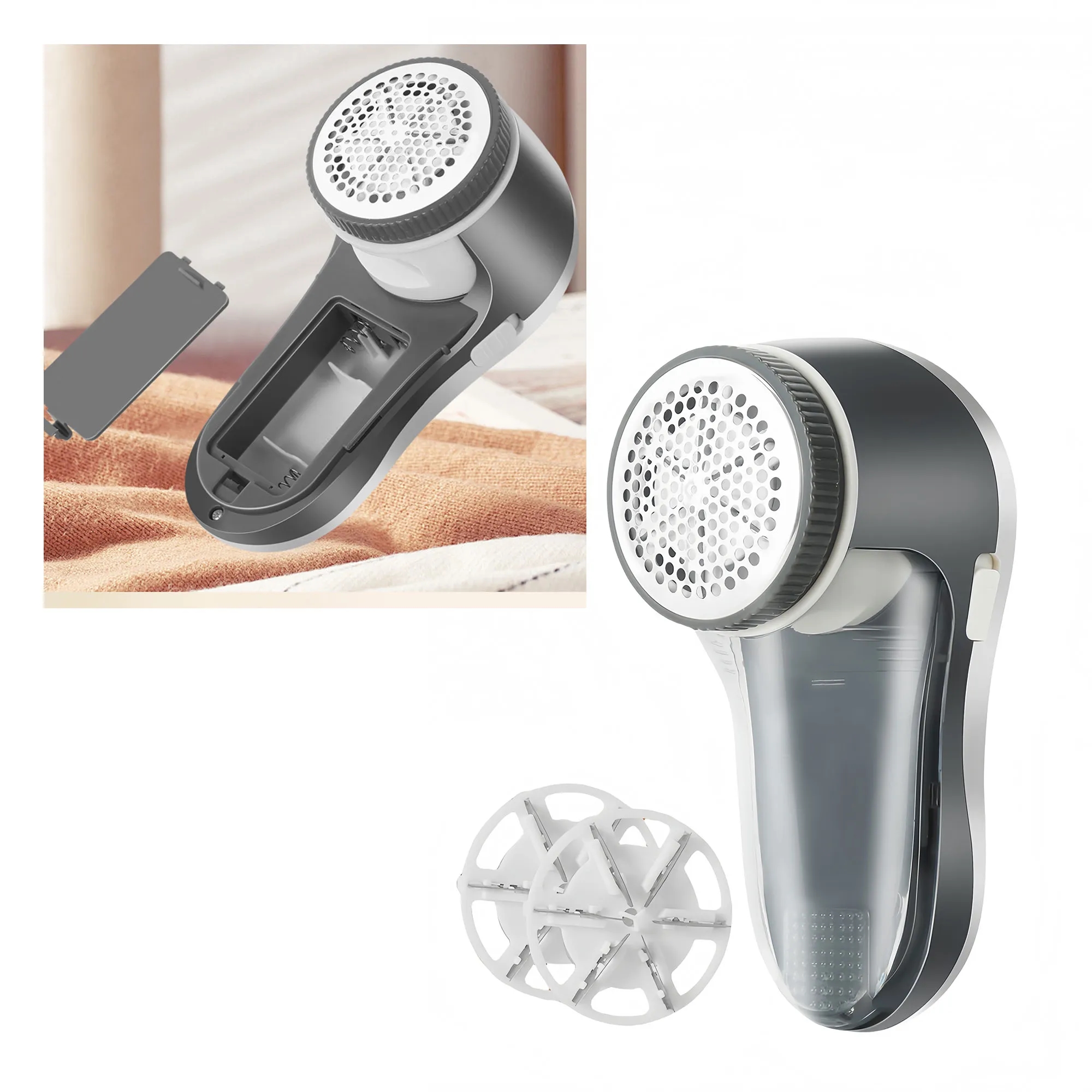 6-Blade Fabric Shaver With Honeycomb Mesh & Visual Storage 2