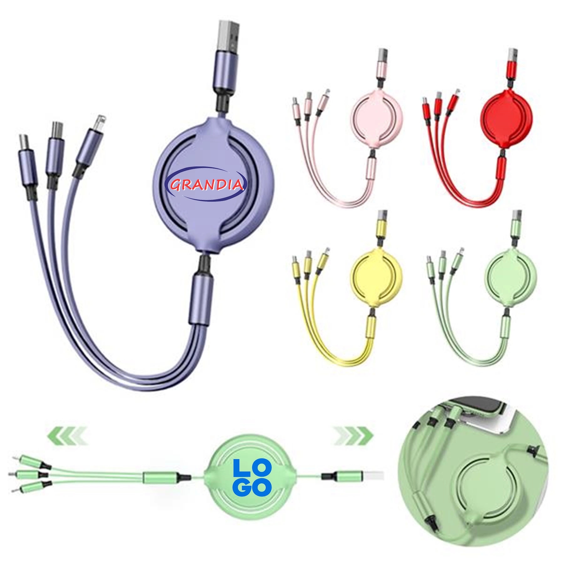 3 in 1 Retractable Charging Cable 2