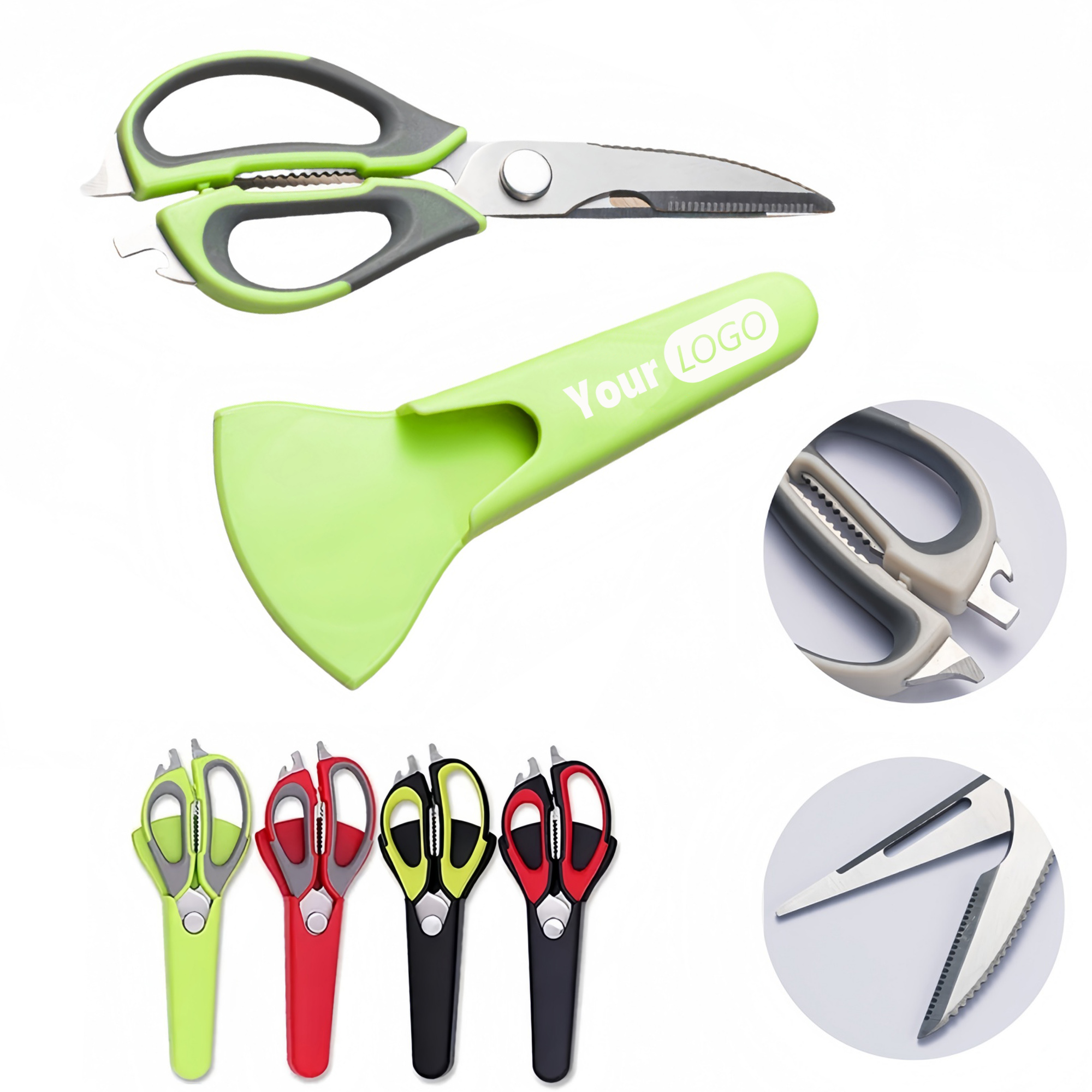 Sharp Kitchen Scissors Set With Magnetic Holder 3