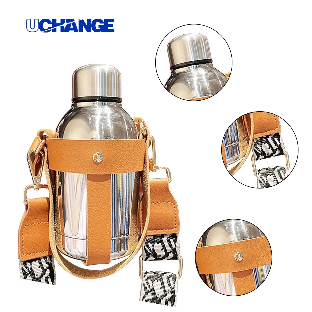 Stainless Steel Insulated Bottle With Strap Sleeve 5