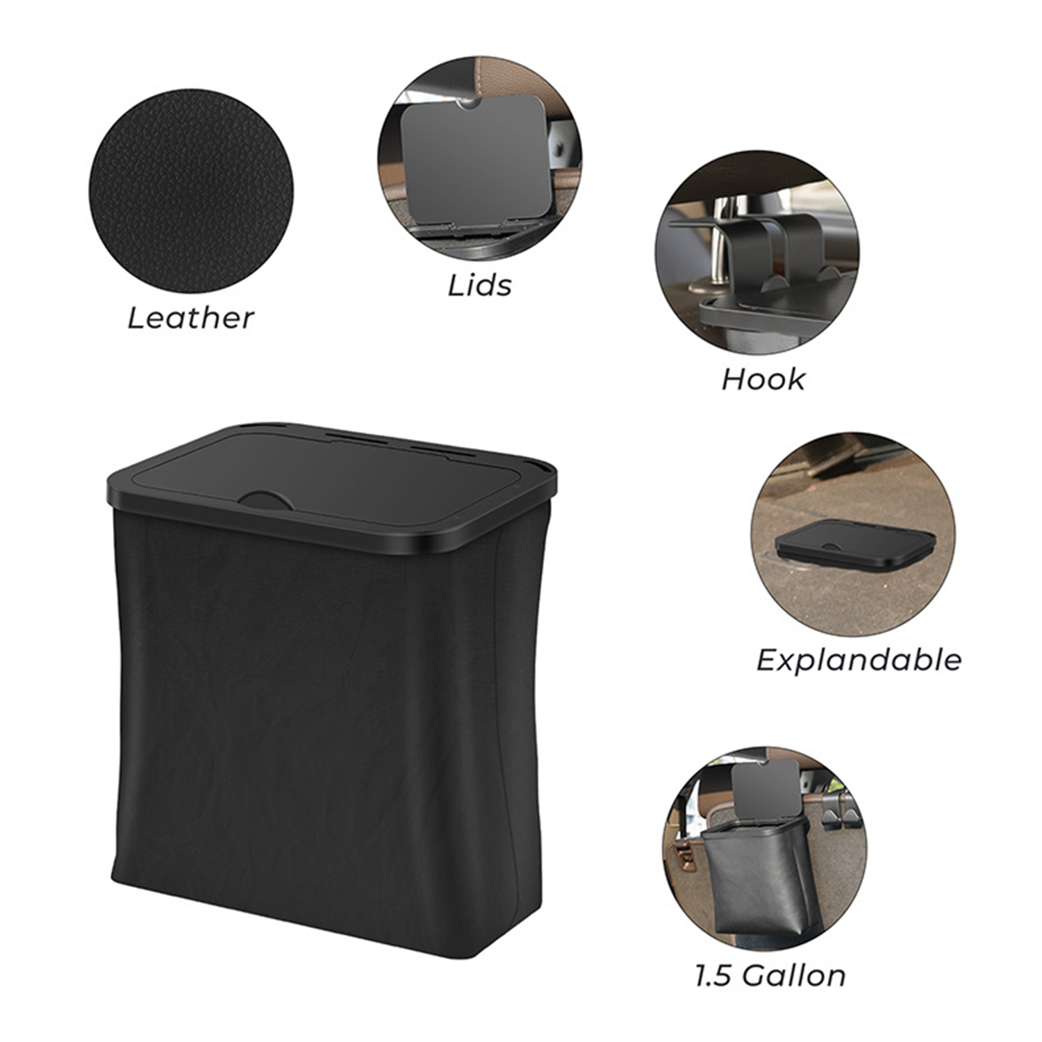 Foldable Large-capacity Car Trash Bin 4