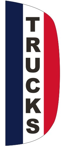 "TRUCKS" 3' x 8' Message Flutter Flag 3