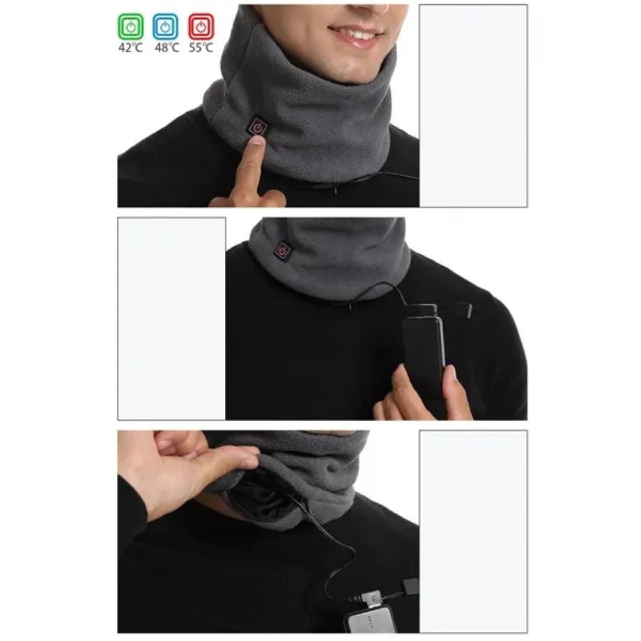 USB Rechargeable Heated Neck Warmer / Fleece Scarf 3