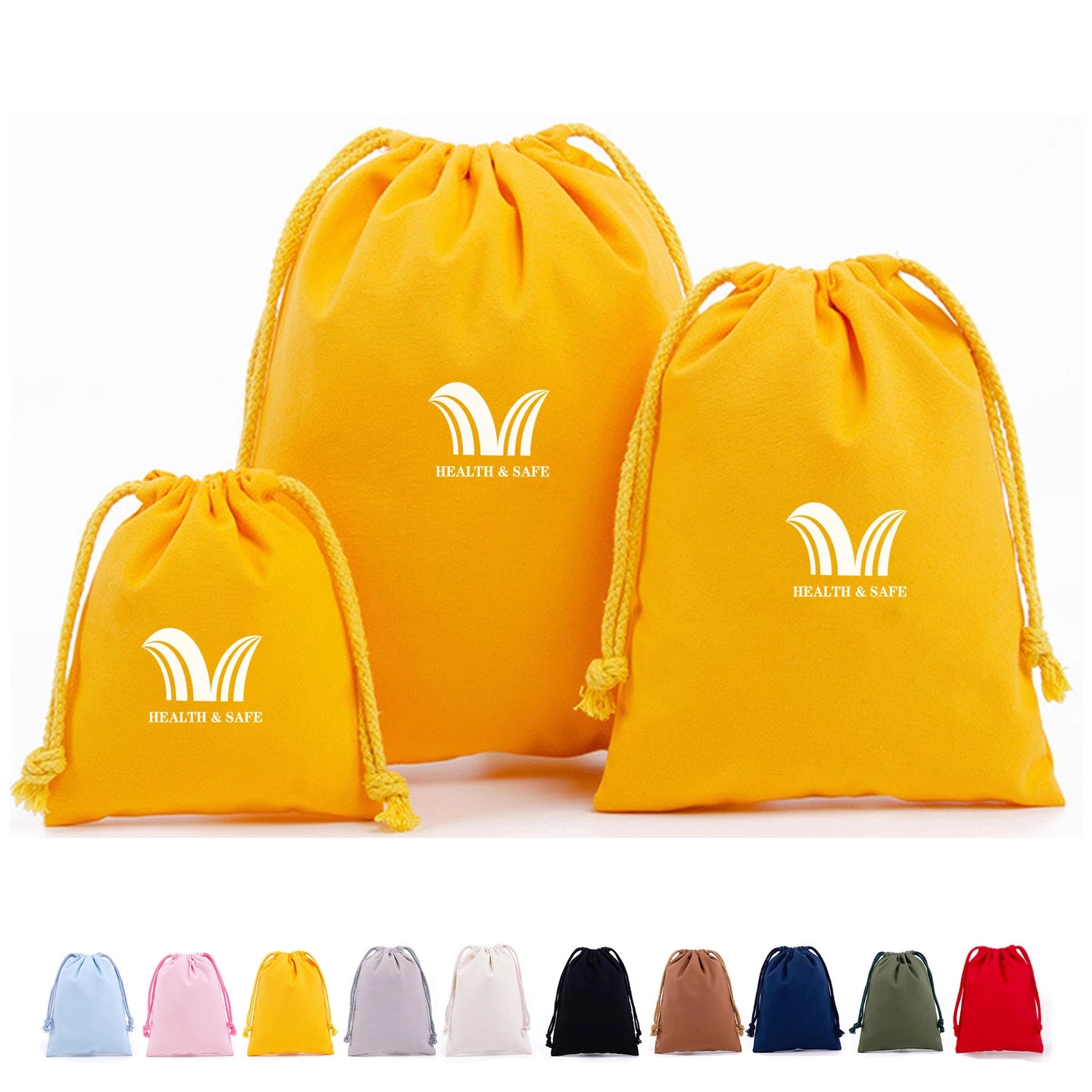 Portable Cotton Drawstring Bag 2