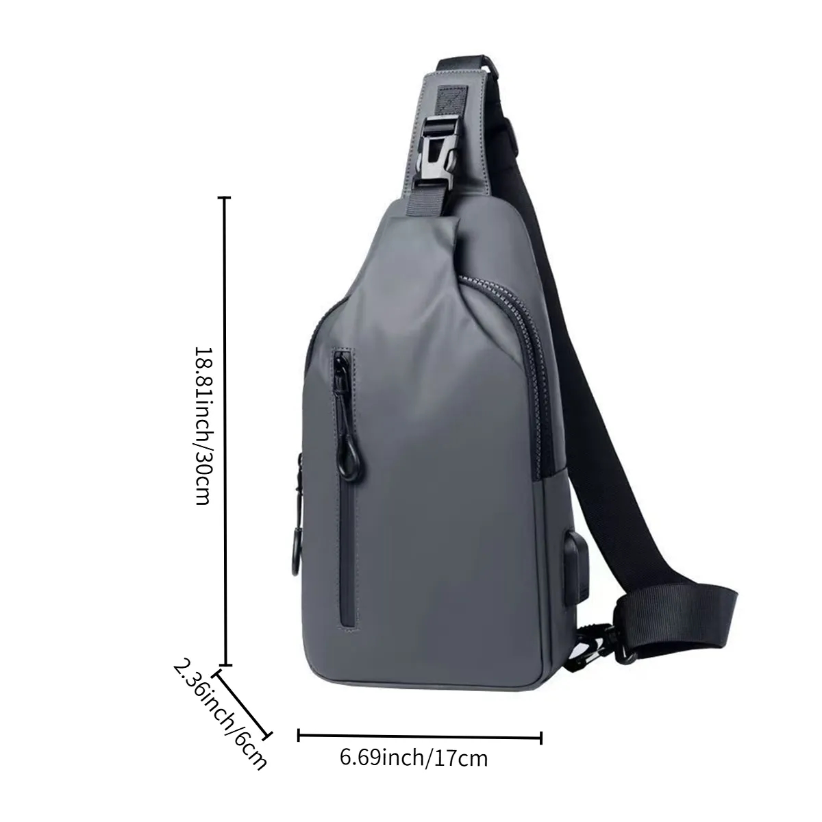 Anti-Theft Sleek Crossbody Sling Bag With USB Charging Port 2