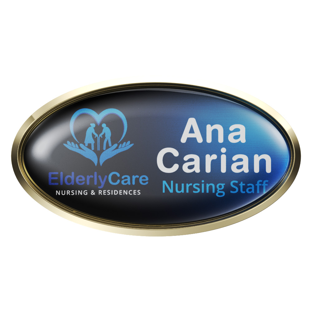 Express Vibraprint® 3" x 1-1/2" Oval Name Badge Holder 7