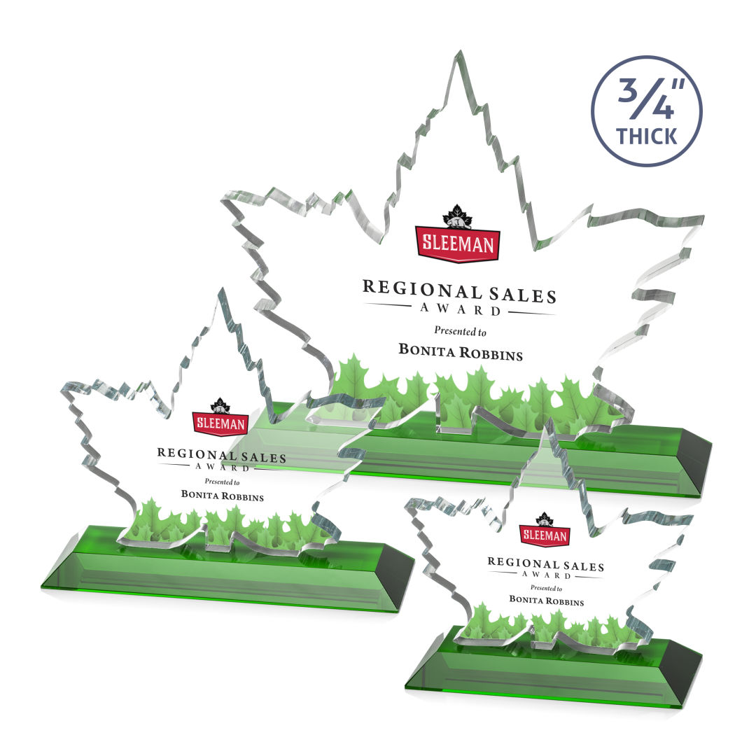 Maple Leaf VividPrint™ Award - Green 4