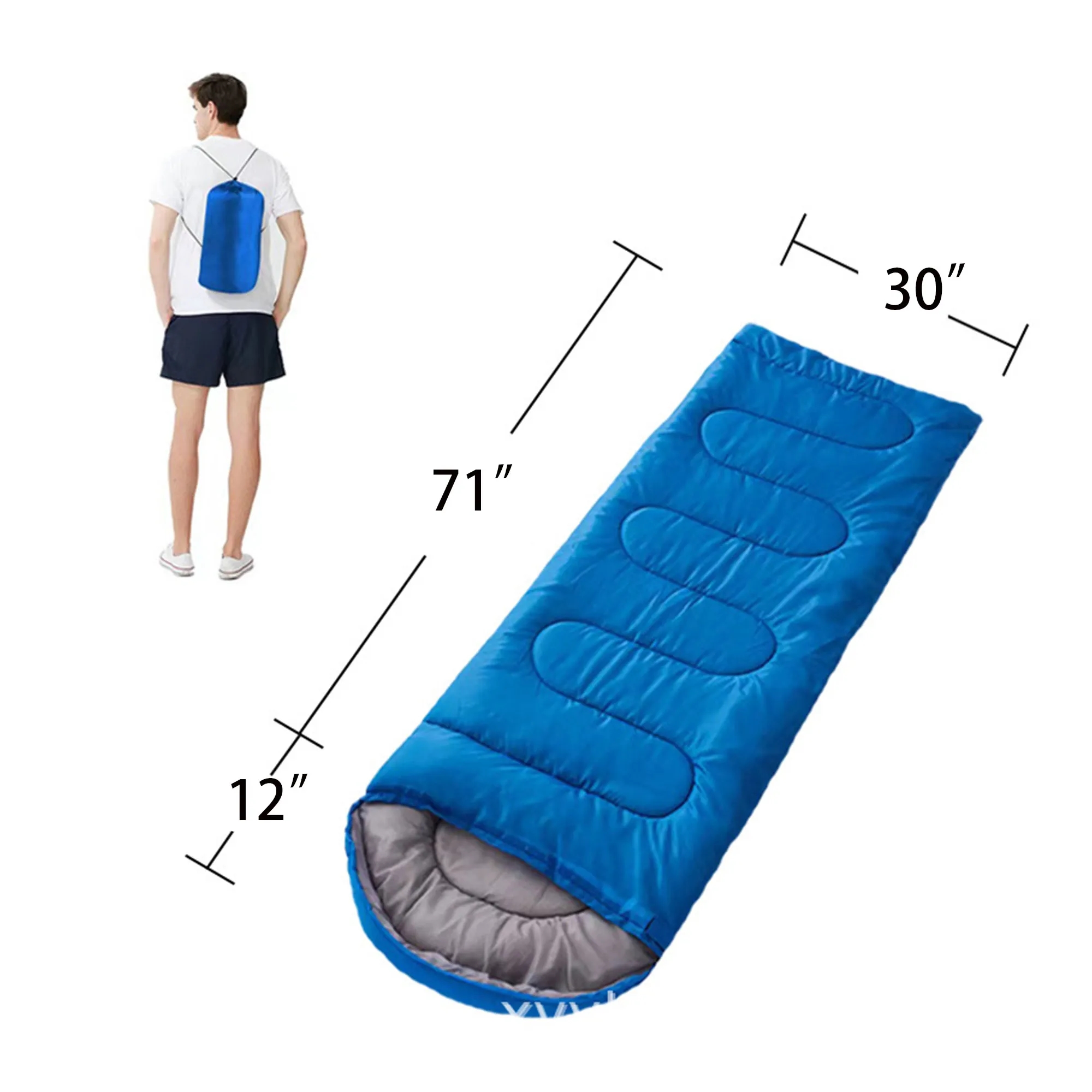 Outdoor Envelope Sleeping Bag Backpacking Camping 3