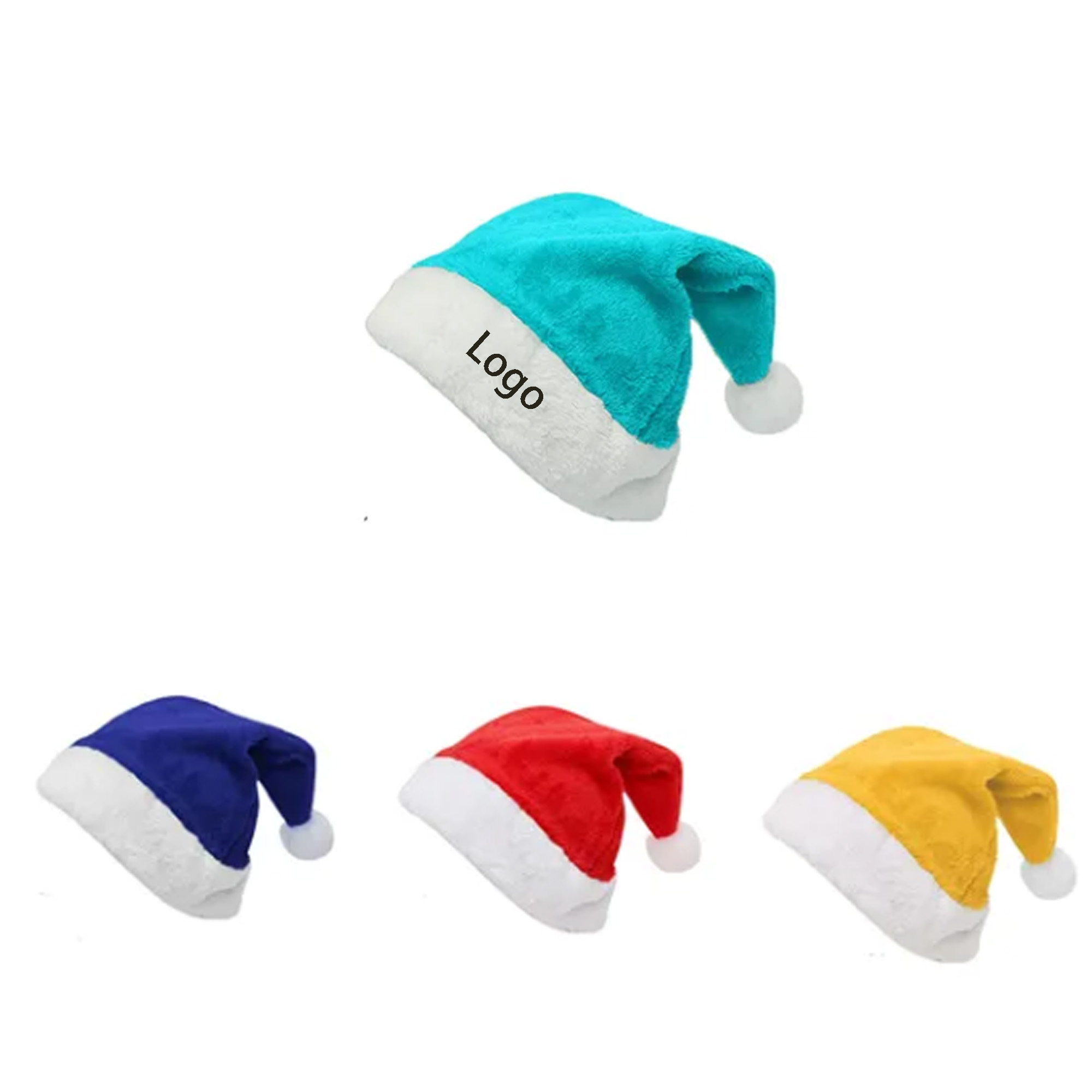 Unisex Short Plush Christmas Hat 2