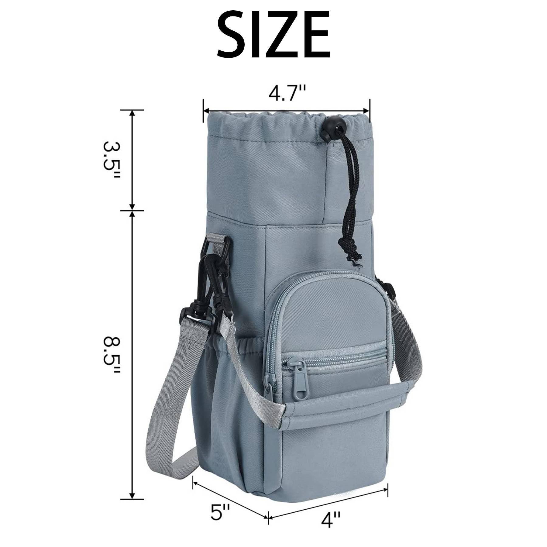 Canvas Portable water bottle insulation bag 8